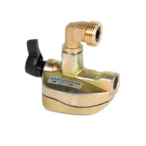 27mm Patio Clip-on Adaptor to Butane hose 109 Male 90 Deg Outlet