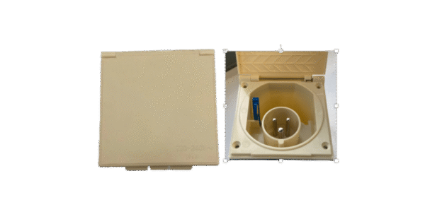 Flush mains inlet for caravan / motorhome