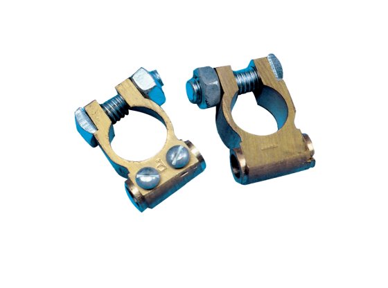 Brass Battery Clamp Set