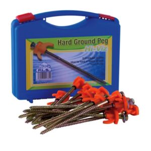 Box x 20 Drill Type Peg with Hi Viz Plastic Hook