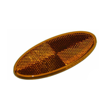Oval Amber Reflector - Self Adhesive