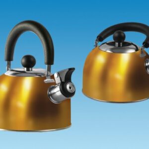 GOLD 1.6 Litre Gas Hob Kettle with Folding Handle