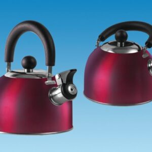RED 1.6 Litre Gas Hob Kettle with Folding Handle