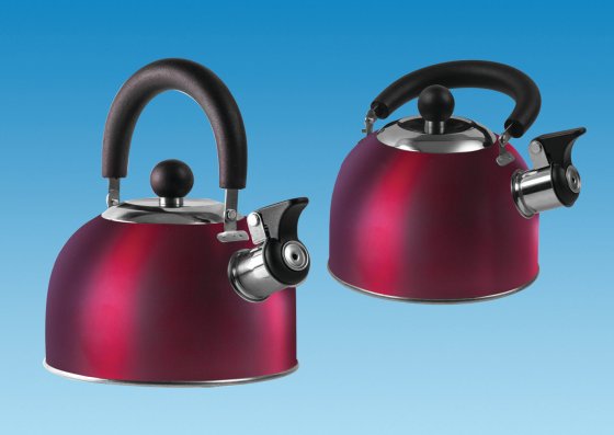 RED 1.6 Litre Gas Hob Kettle with Folding Handle