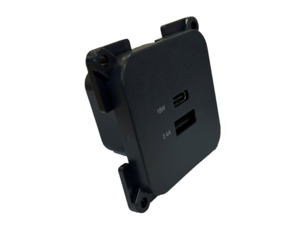 C-Line USB-A and USB-C C-Line Socket - black