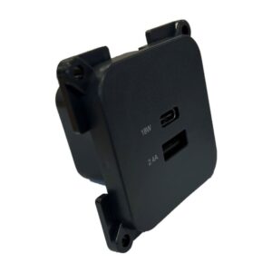 C-Line USB-A and USB-C C-Line Socket - Black