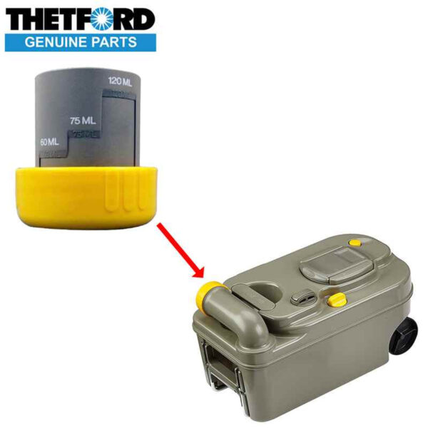 Thetford Yellow Dump Cap for C2 C3 C4 C200 Cassette Toilets - Image 2