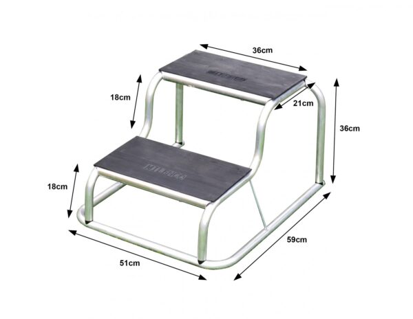 Aluminium Rubber Top Double Step - Image 2