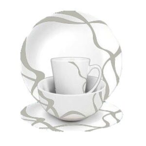 'Interlock' 16 Piece Melamine Dining Set