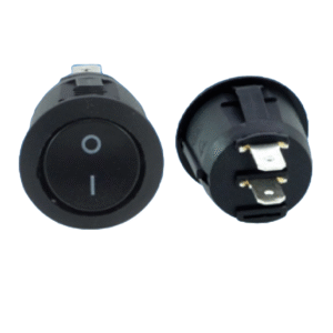 Black Circular On/Off Rocker Switch