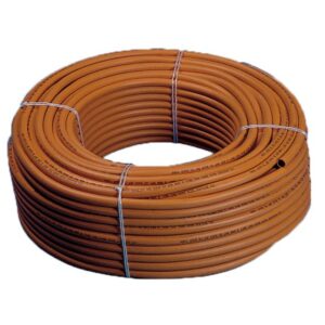 Orange 8mm Gas Hose Assembly - 1 Metre
