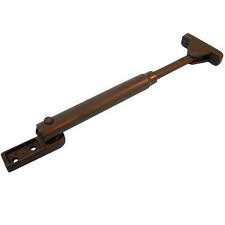 Plastic spring loaded door locker stay