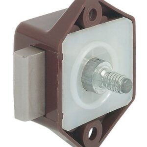 Rim Lock, Mini Push-Lock, Backset 15mm - Brown