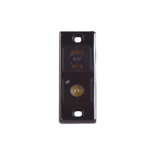 Architrave 12 Volt and TV Socket - Black