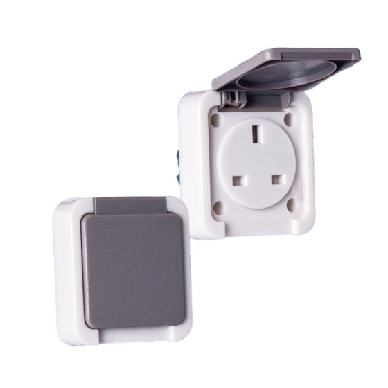 Mains 13 Amp Socket with Flap