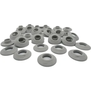 10 Grey Plastic Snap Eyelets 12mm