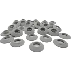 10 Grey Plastic Snap Eyelets 12mm