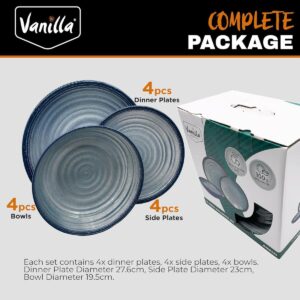 Amalfi 12 piece Melamine Dinner set