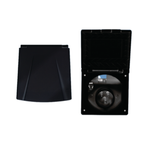 BLACK Flush Fitting Mains Inlet New Flap