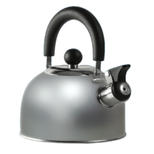 CHROME 1.6 Ltr Gas Hob Kettle with Folding Handle