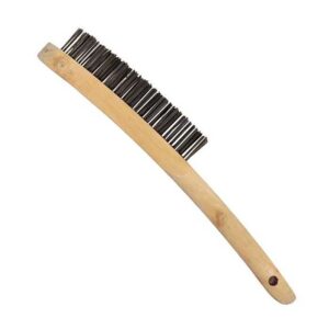 Abracs 4 Row Steel Wire Brush Wooden Handle