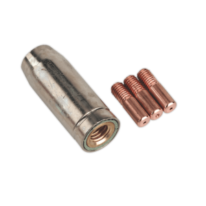 Sealey MIG954 Conical Nozzle x 1 Contact Tip 0.8mm x 3 MB14