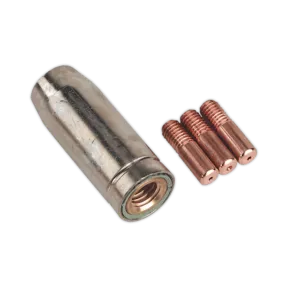Sealey MIG954 Conical Nozzle x 1 Contact Tip 0.8mm x 3 MB14