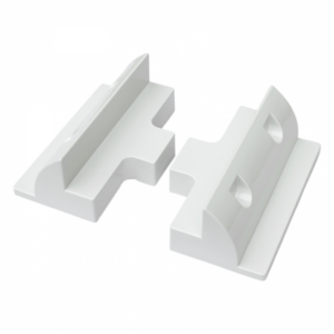White Pair of side mounting solar panel brackets