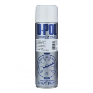 Upol Power Can Gloss White Topcoat Aerosol Spray Paint Fast Drying 500ml.webp